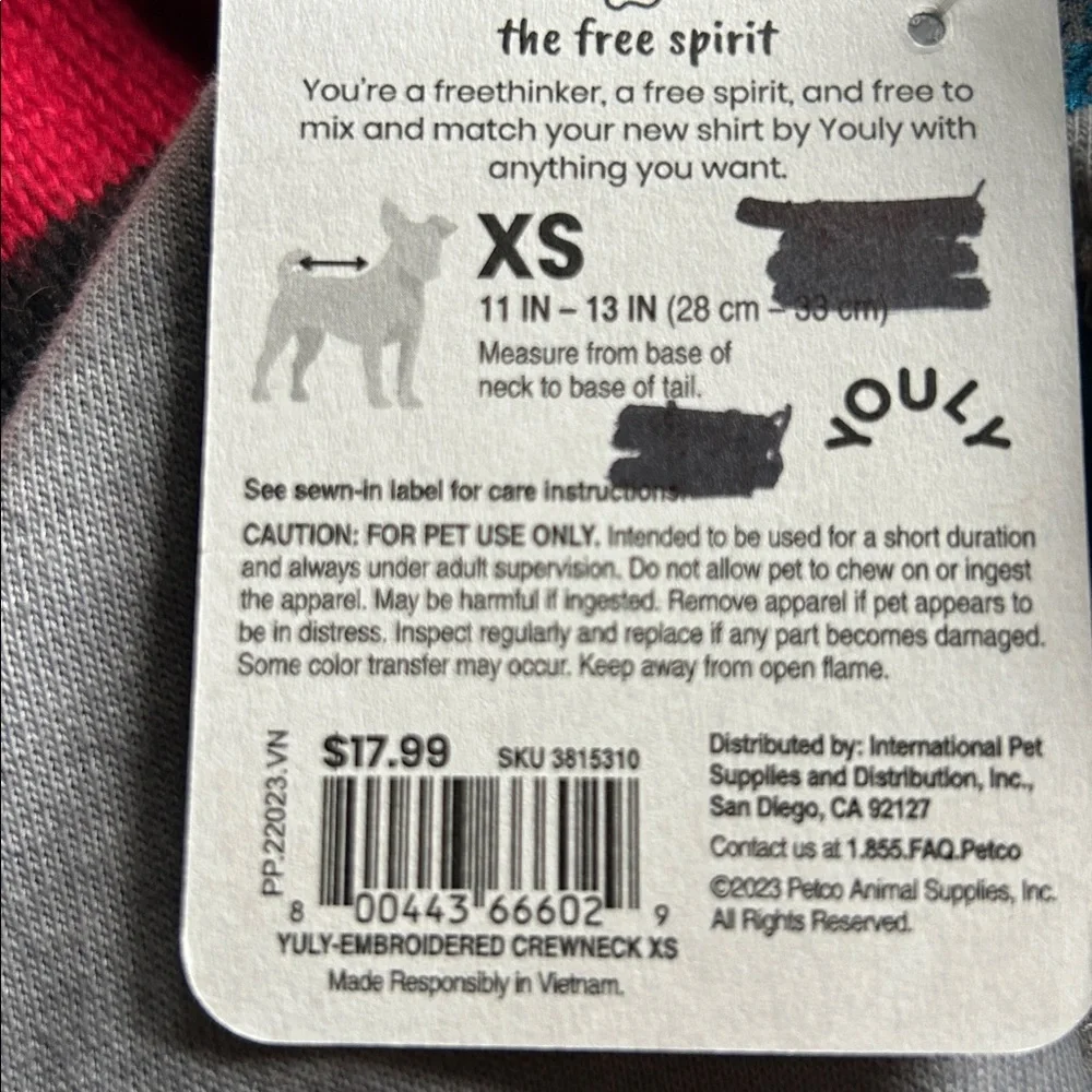 NWT YOULY dog shirt XS - Picture 7 of 9